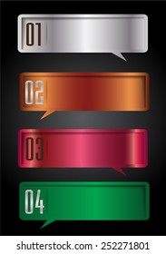 colorful modern text box template for website computer graphic and internet, numbers. speech bubble.