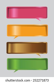 colorful modern text box template for website computer graphic and internet, numbers. speech bubble.