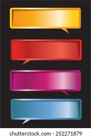 colorful modern text box template for website computer graphic and internet, numbers. speech bubble.