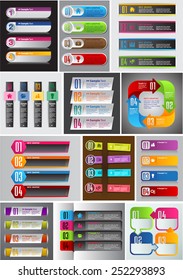 colorful modern text box template for website computer graphic and internet, numbers. Set of color frames for text or quotes. brochure. many, various.
