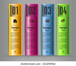 colorful modern text box template for website computer graphic and internet, numbers. 