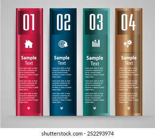 colorful modern text box template for website computer graphic and internet, numbers. 