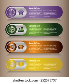 colorful modern text box template for website computer graphic and internet, numbers. label.