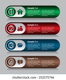 colorful modern text box template for website computer graphic and internet, numbers. label.
