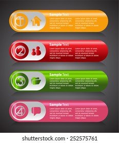 colorful modern text box template for website computer graphic and internet, numbers. label.