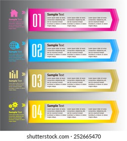 colorful modern text box template for website computer graphic and internet, numbers. label.