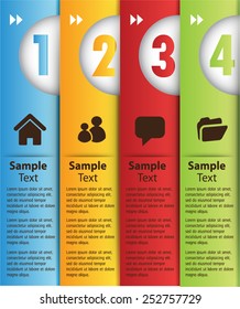 colorful modern text box template for website computer graphic and internet, numbers. label.