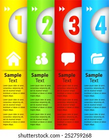 colorful modern text box template for website computer graphic and internet, numbers. label.