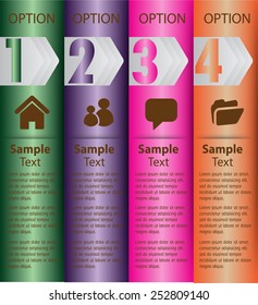 colorful modern text box template for website computer graphic and internet, numbers. label.