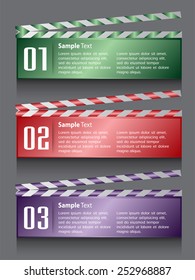 colorful modern text box template for website computer graphic technology and internet, numbers.