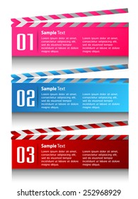 colorful modern text box template for website computer graphic technology and internet, numbers.