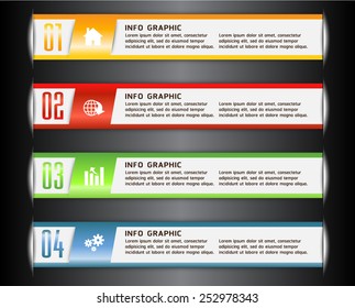 colorful modern text box template for website computer graphic technology and internet, numbers.