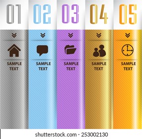 colorful modern text box template for website computer graphic technology and internet, numbers.