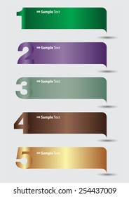 colorful modern text box template for website computer graphic and internet, numbers. label. speech bubble