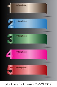 colorful modern text box template for website computer graphic and internet, numbers. label. speech bubble