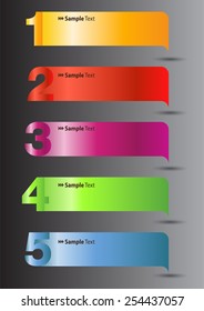 colorful modern text box template for website computer graphic and internet, numbers. label. speech bubble