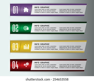 colorful modern text box template for website computer graphic and internet, numbers.