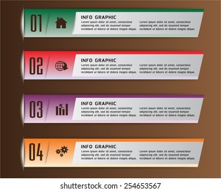 colorful modern text box template for website computer graphic and internet, numbers.