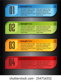 colorful modern text box template for website computer graphic and internet, numbers.