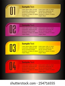 colorful modern text box template for website computer graphic and internet, numbers.