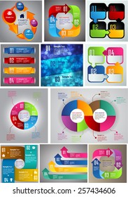 colorful modern text box template for website computer graphic and internet, numbers. Set of color frames for text or quotes. brochure. many, various