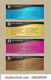 colorful modern text box template for website computer graphic internet and business, numbers.