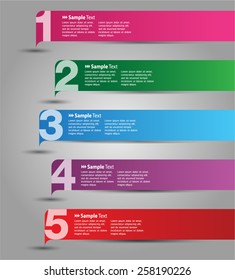 colorful modern text box template for website computer graphic internet and business, numbers.