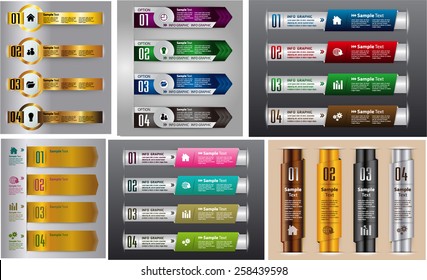 colorful modern text box template for website computer graphic business and internet, numbers. Set of color frames for text or quotes. brochure. many, various. gold. silver.