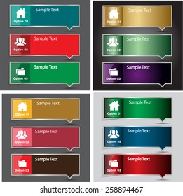 colorful modern text box template for website computer graphic business and internet, numbers. Set of color frames for text or quotes. brochure. many, various.