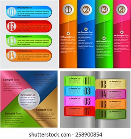 colorful modern text box template for website computer graphic technology and internet, numbers. Set of color frames for text or quotes. brochure. many, various. label. card. 