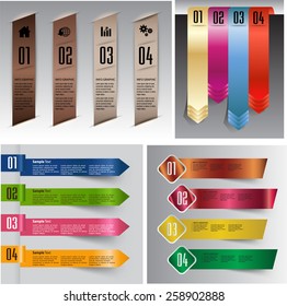 colorful modern text box template for website computer graphic business and internet, numbers. Set of color frames for text or quotes. brochure. many, various.