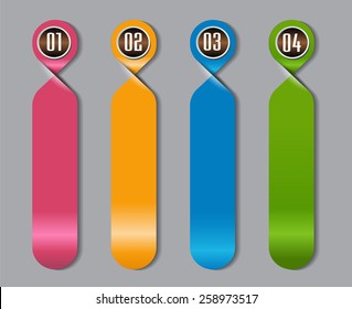 colorful modern text box template for website computer graphic business and internet, numbers.