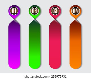 colorful modern text box template for website computer graphic business and internet, numbers.