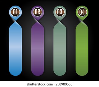 colorful modern text box template for website computer graphic business and internet, numbers