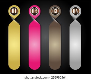 colorful modern text box template for website computer graphic business and internet, numbers