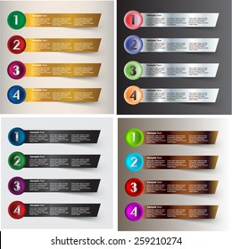 colorful modern text box template for website computer graphic business and internet, numbers. Set of color frames for text or quotes. brochure. many, various. gold. silver. label. card. 