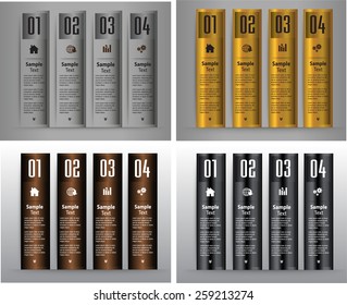 colorful modern text box template for website computer graphic business and internet, numbers. Set of color frames for text or quotes. brochure. many, various. gold. silver.