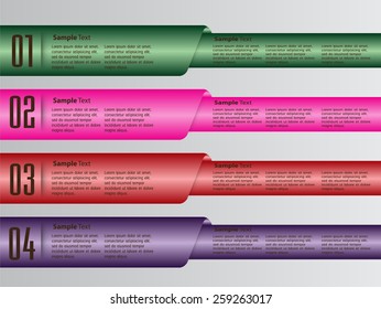 colorful modern text box template for website computer graphic business and internet, numbers.