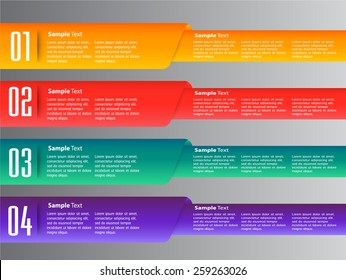 colorful modern text box template for website computer graphic business and internet, numbers. 