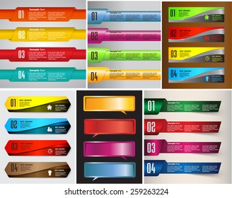 colorful modern text box template for website computer graphic business and internet, numbers. Set of color frames for text or quotes. brochure. many, various. 