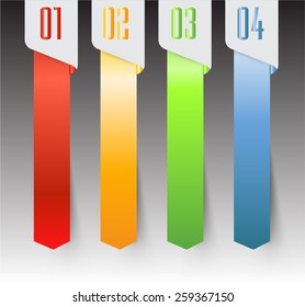 colorful modern text box template for website computer graphic and internet, numbers