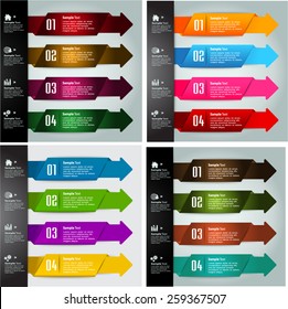colorful modern text box template for website computer graphic and internet, numbers. Set of color frames for text or quotes. brochure. many, various. arrow