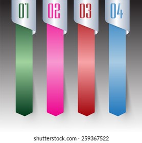 colorful modern text box template for website computer graphic and internet, numbers