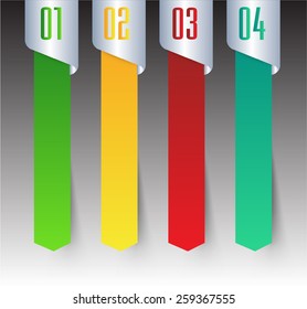 colorful modern text box template for website computer graphic and internet, numbers