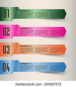 colorful modern text box template for website computer graphic and internet, numbers