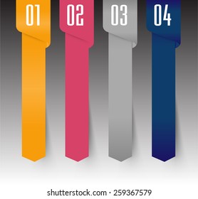 colorful modern text box template for website computer graphic and internet, numbers