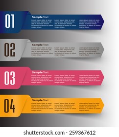colorful modern text box template for website computer graphic and internet, numbers