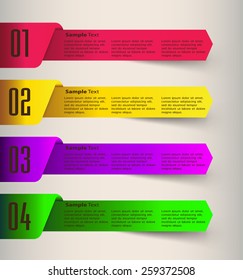 colorful modern text box template for website computer graphic and internet, numbers
