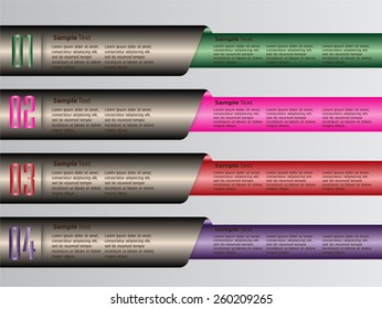 colorful modern text box template for website computer graphic business and internet, numbers.