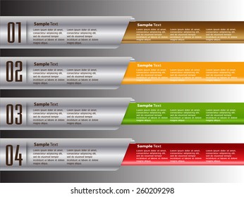 colorful modern text box template for website computer graphic business and internet, numbers. silver